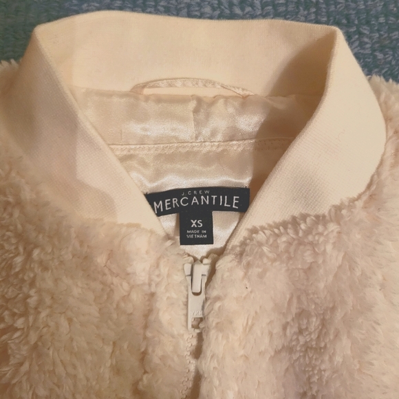 J. Crew Factory Jackets & Blazers - Jcrew Mercantile Cream Sherpa Bomber jacket XS